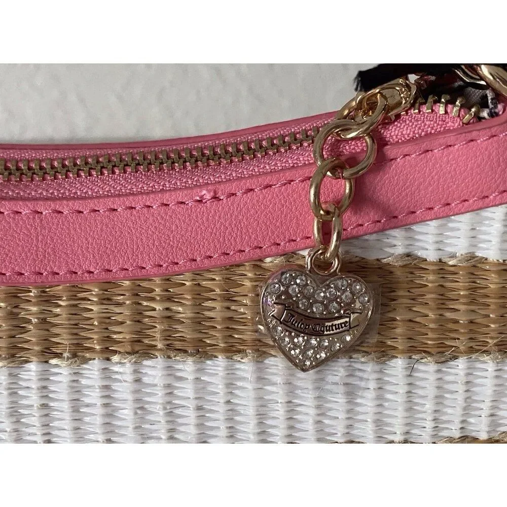 Juicy Couture Juicy‎ Gelato Shoulder Bag Natural White Pink Lemonade NEW